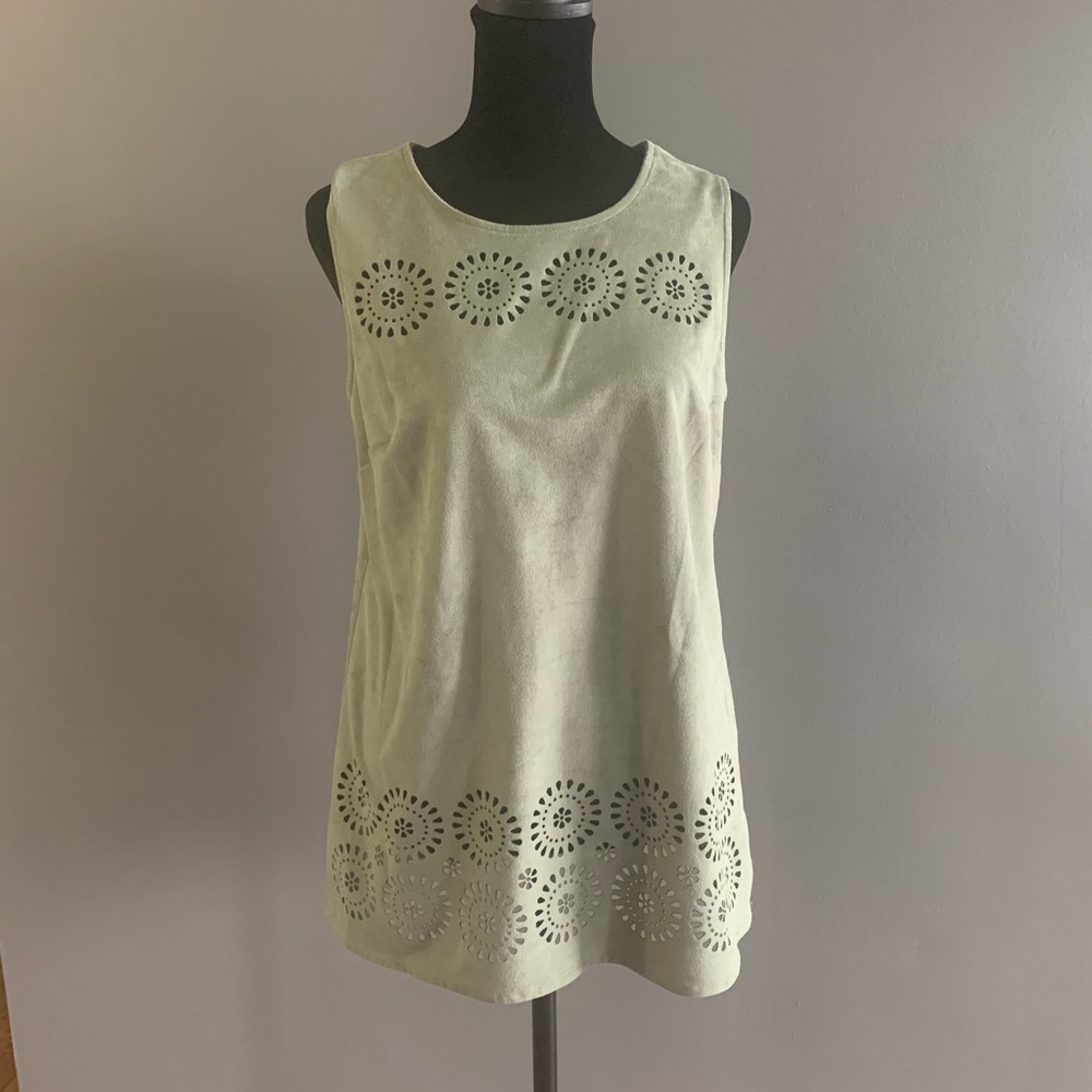 Vince Camuto Laser Cut Faux Suede Tunic, Sz S
